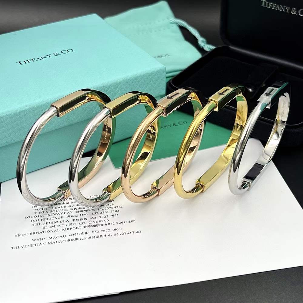 Tiffany & Co. Tiffany Lock系列 分色 无‮锁钻‬头手镯