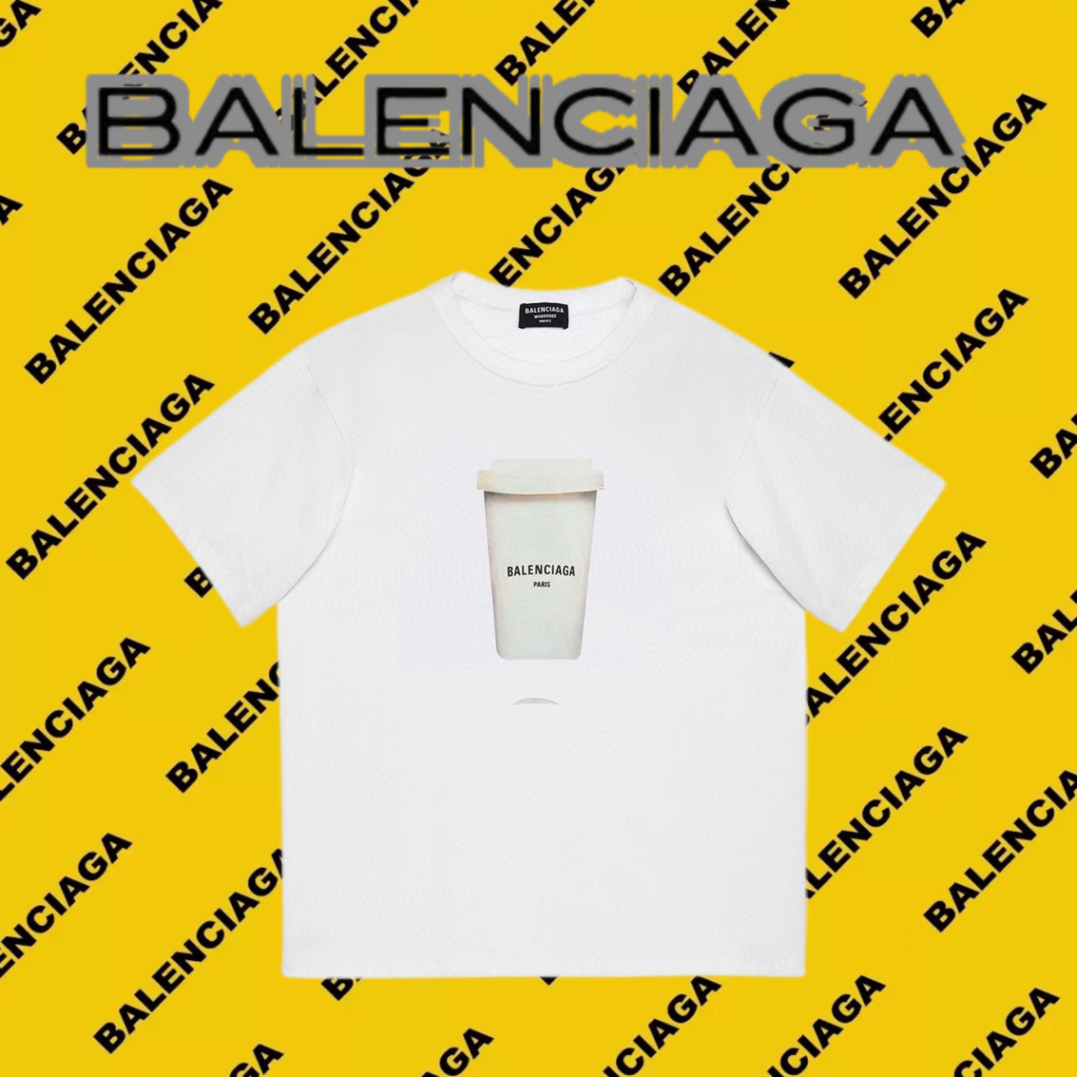 Balenciaga Abbigliamento T-Shirt Stampa Unisex Cotone pettinato Plastica Maniche corte