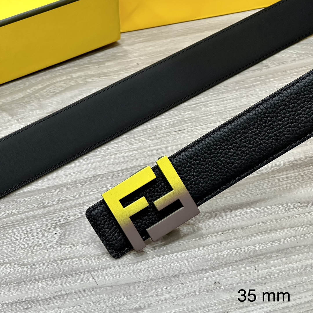 [Fendi Belts]FENDl Fendi width 35MM original original double-sided top-layer c