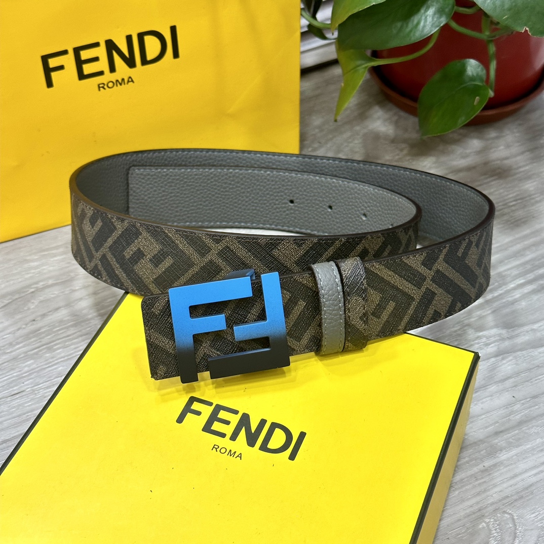 Fendi Gürtel Schwarz Gelb Fashion