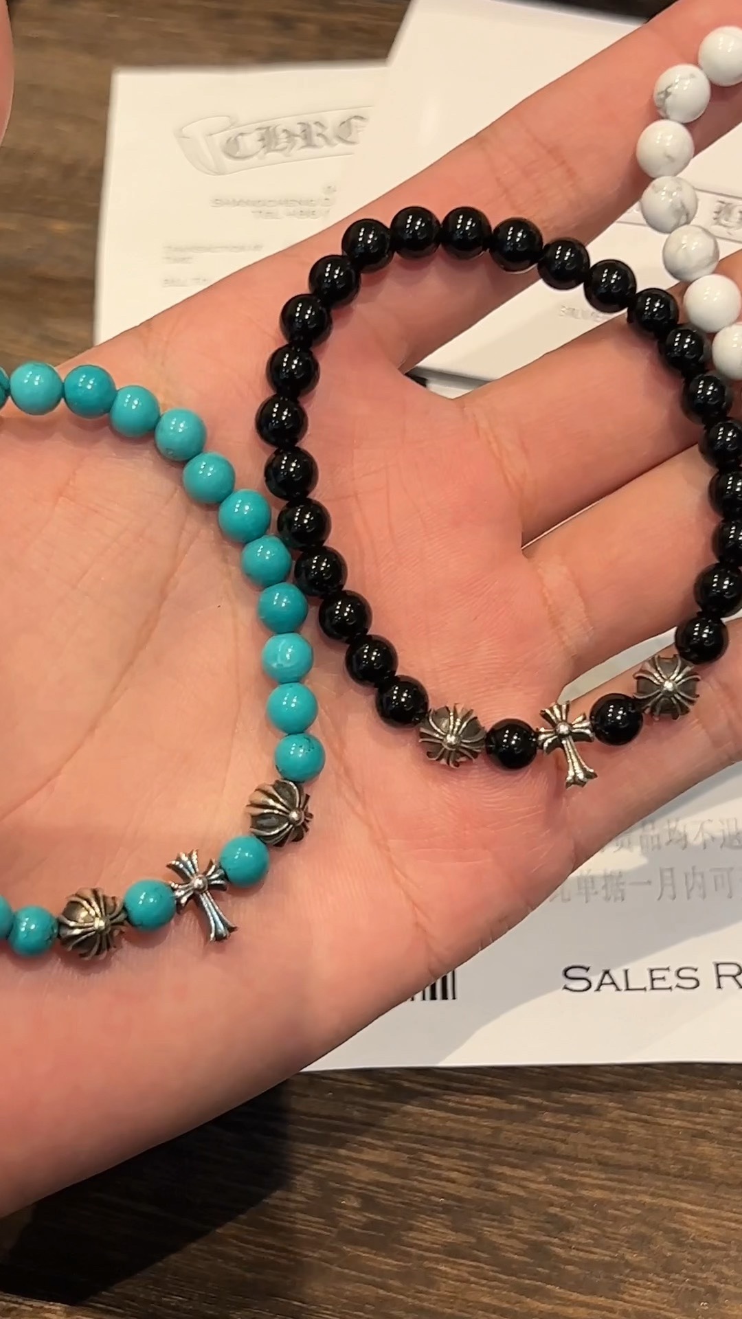 Silver bead bracelet