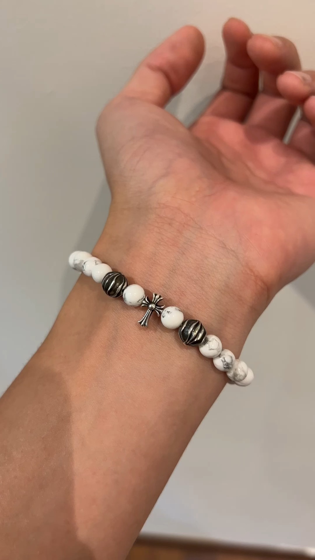 Silver bead bracelet