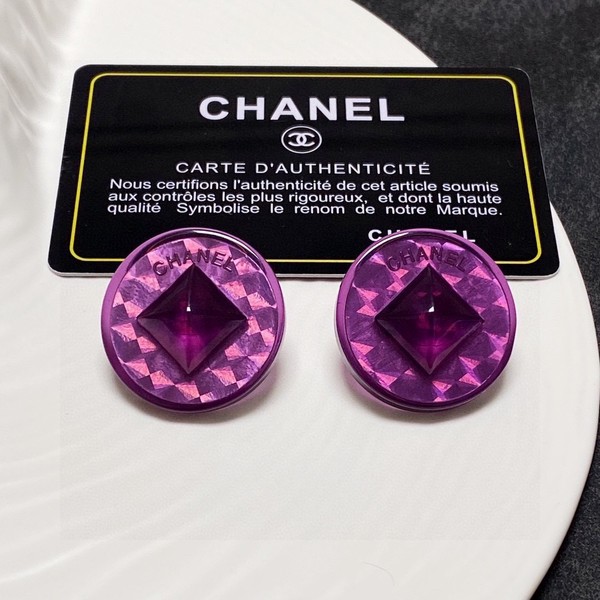Chanel Copy Jewelry Earring Purple Spring Collection Fashion
