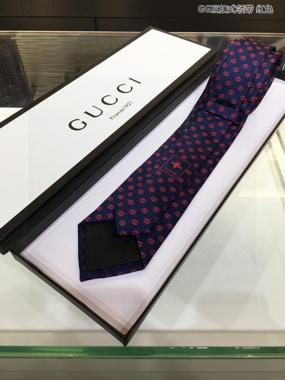 G家专柜新款GG互扣式领带稀有采用经