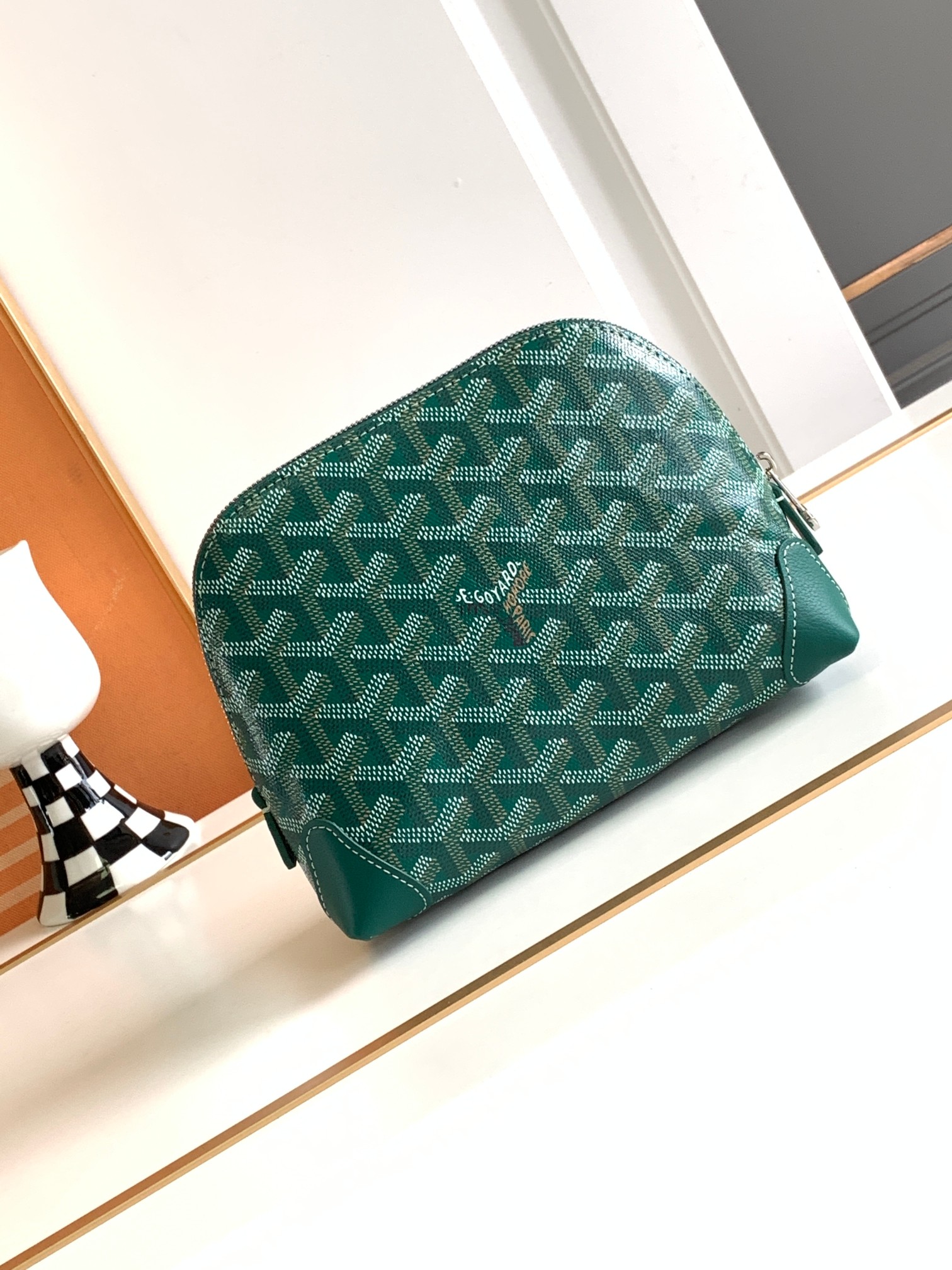 Goyard Vendôme косметичка водоотталкивающая хлопковая подкладка кожаные углы молния с G-образным бегунком