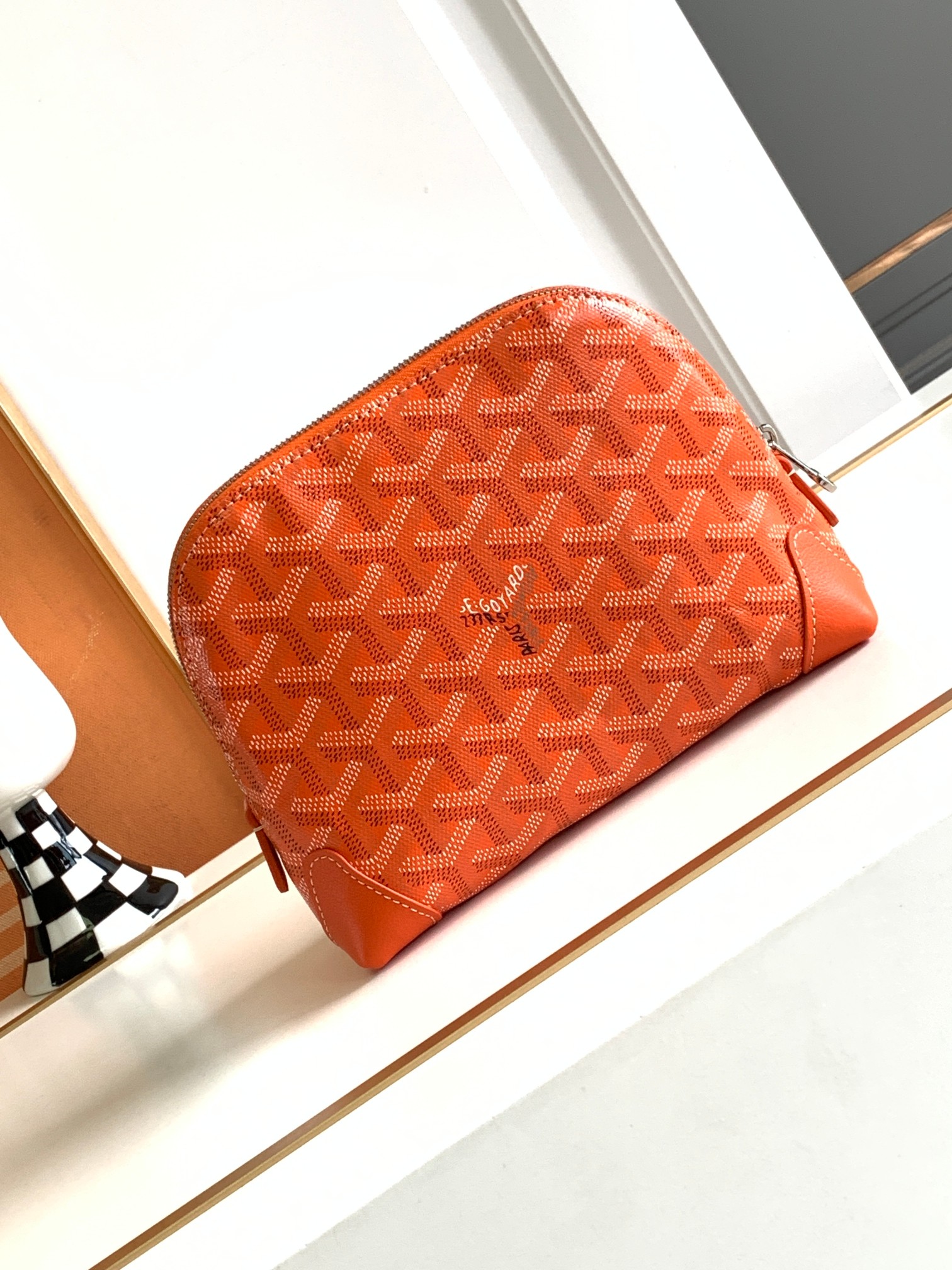 Goyard Vendôme косметичка водоотталкивающая хлопковая подкладка кожаные углы молния с буквой G