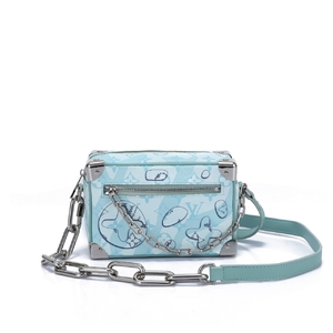 Louis Vuitton LV Soft Trunk Handbags Crossbody & Shoulder Bags Exclusive Cheap Blue Light Canvas Chains M22588