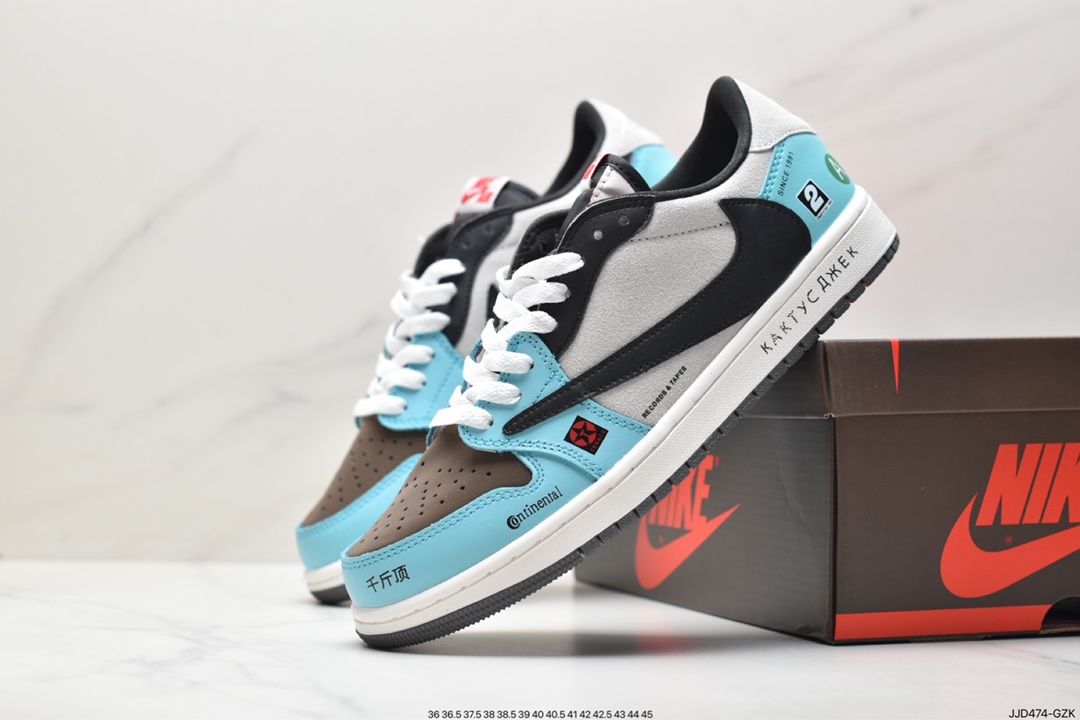 130 Travis Scott x Tiffany & Co. x Nike Air Jordan 1 Low OG SP钩倒 CZ0790-043