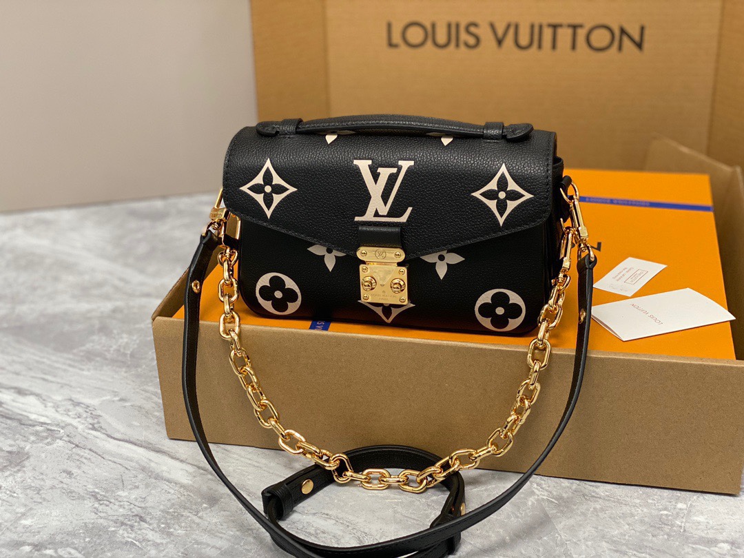 Louis Vuitton Handbags Messenger Bags Black Polishing Empreinte​ Fashion M46596