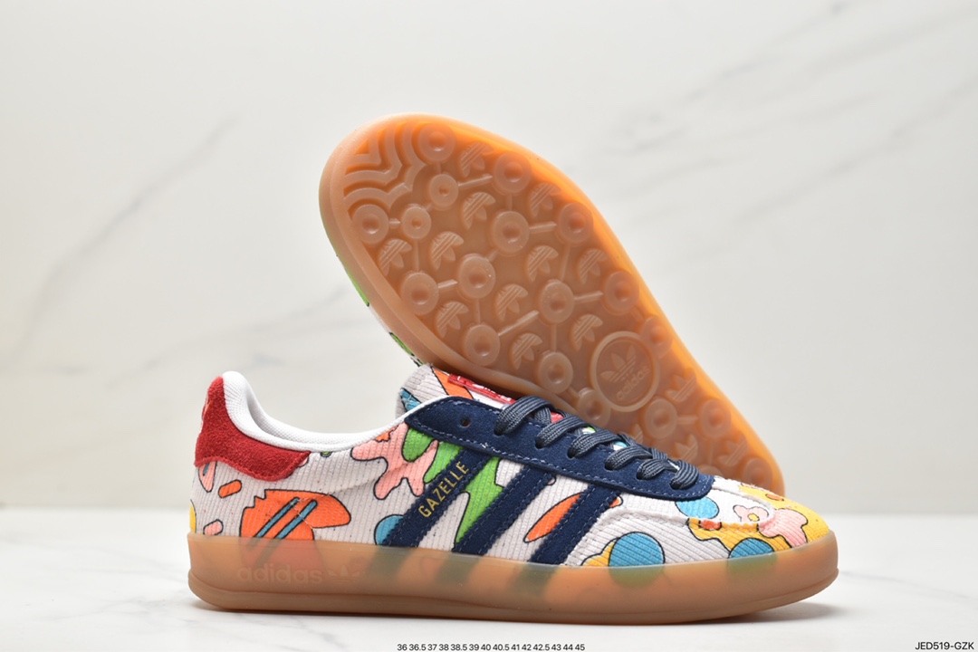 Adidas Originals Gazelle Indoor clover retro casual non-slip wear-resistant low-cut sneakers IG2849