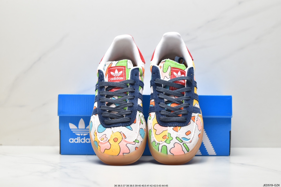 Adidas Originals Gazelle Indoor clover retro casual non-slip wear-resistant low-cut sneakers IG2849