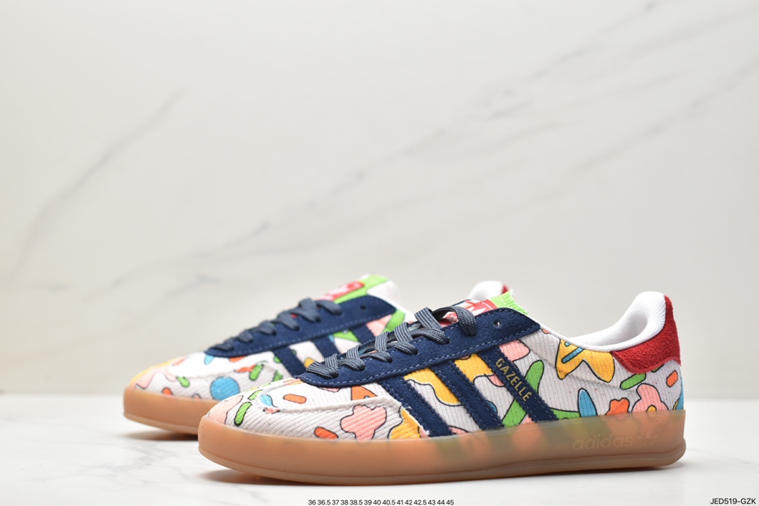 Adidas Originals Gazelle Indoor clover retro casual non-slip wear-resistant low-cut sneakers IG2849