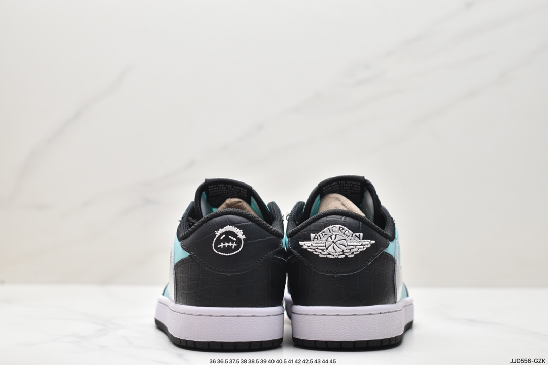 130 fragment design x Travis Scott x Nike Air Jordan 1 Low OG SP”Black/Green Toe“AJ1篮球鞋 DM7866-143
