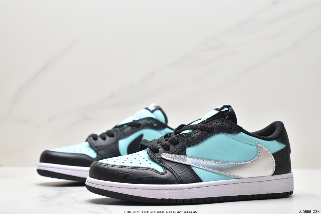 130 fragment design x Travis Scott x Nike Air Jordan 1 Low OG SP”Black/Green Toe“AJ1篮球鞋 DM7866-143