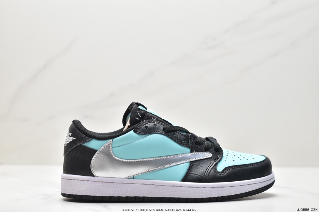 130 fragment design x Travis Scott x Nike Air Jordan 1 Low OG SP”Black/Green Toe“AJ1篮球鞋 DM7866-143