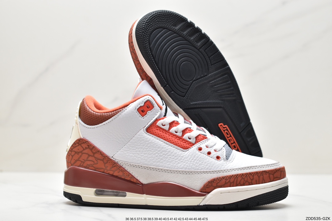 230 Air Jordan 3 Retro ”Hide and Sneak“ 白灰棕 AJ3 乔丹3代 DV7028-108