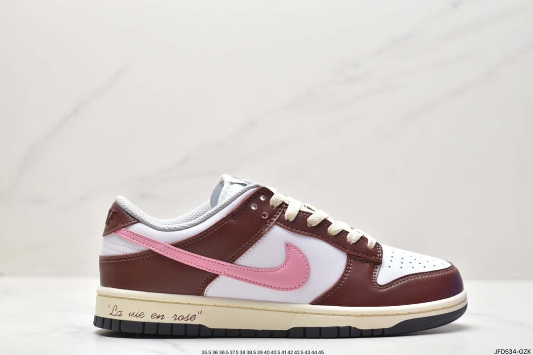 板鞋, Nike Dunk Low, Nike Dunk, NIKE, Dunk Low, Dunk, DD1503-117 - 耐克 Nike Dunk Low 玫瑰枪手 防滑耐磨 低帮 休闲运动板鞋 女款 红白 DD1503-117