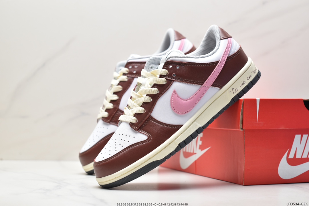 板鞋, Nike Dunk Low, Nike Dunk, NIKE, Dunk Low, Dunk, DD1503-117 - 耐克 Nike Dunk Low 玫瑰枪手 防滑耐磨 低帮 休闲运动板鞋 女款 红白 DD1503-117