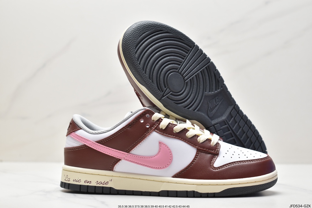 板鞋, Nike Dunk Low, Nike Dunk, NIKE, Dunk Low, Dunk, DD1503-117 - 耐克 Nike Dunk Low 玫瑰枪手 防滑耐磨 低帮 休闲运动板鞋 女款 红白 DD1503-117