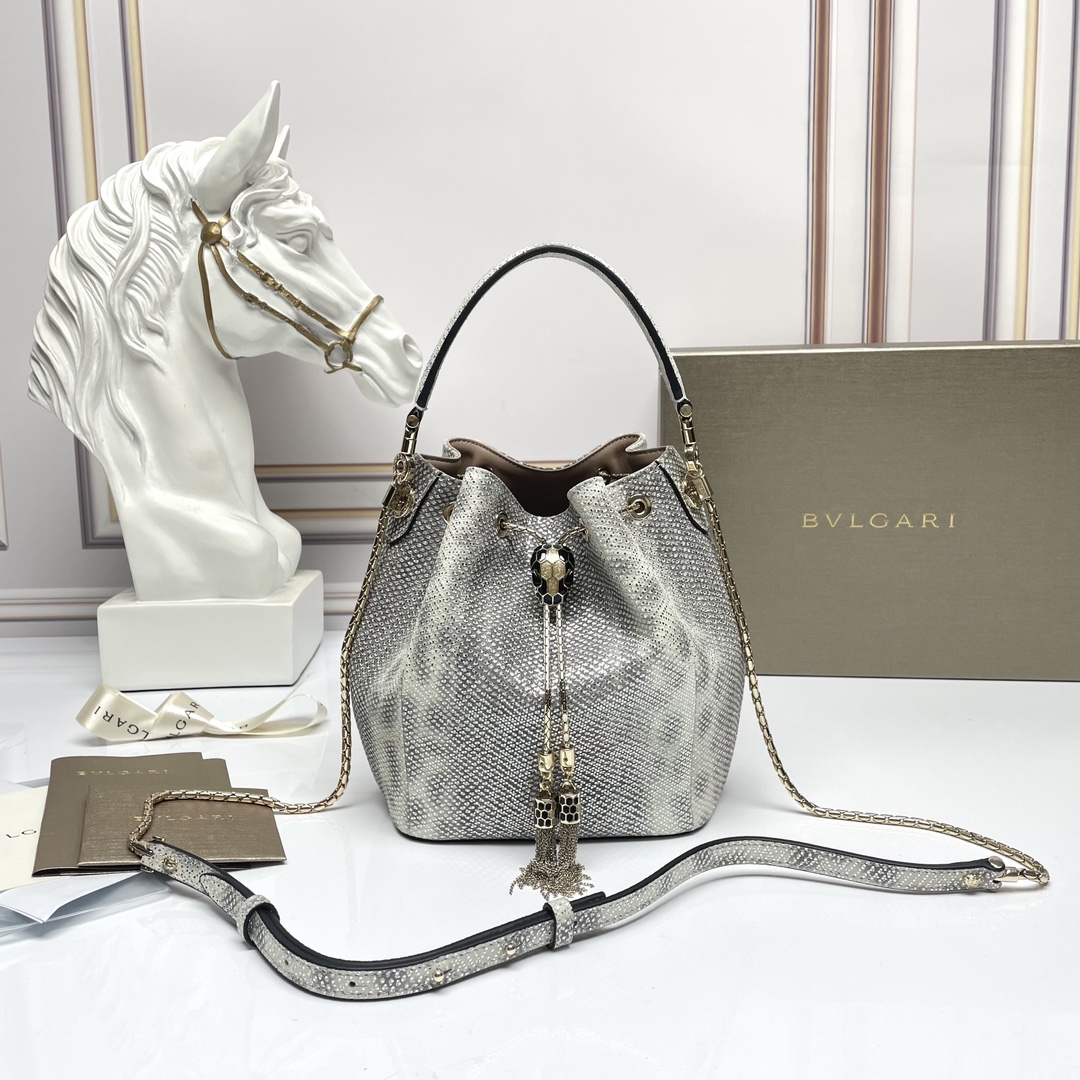 Bvlgari Borse a Secchiello Pelle d'agnello di pecora serpente B287614