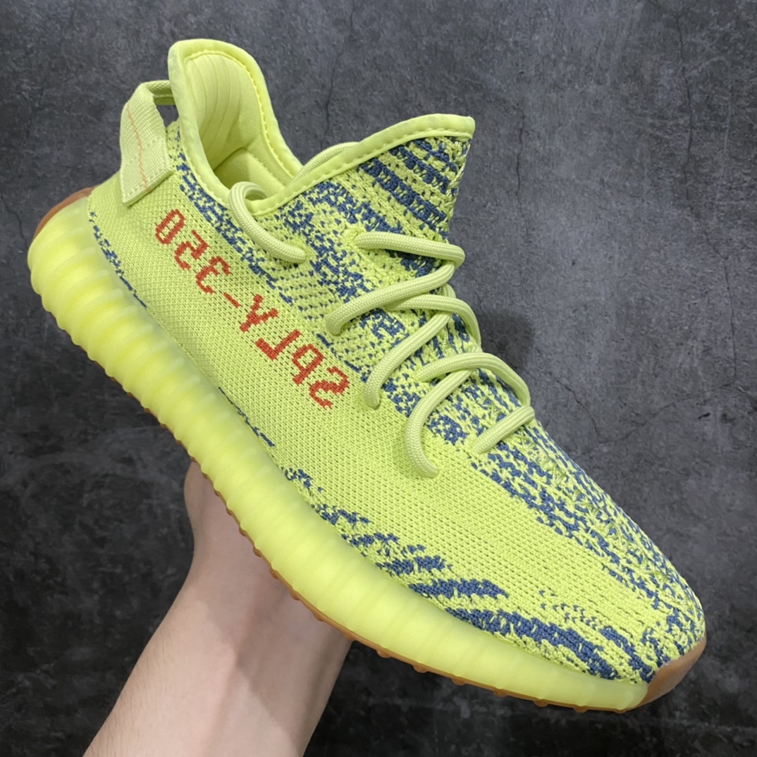 LW版本Yeezy350V2荧光绿黄