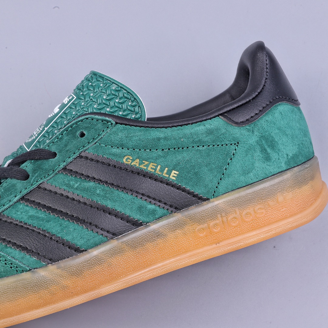 adidas originals Gazelle Indoor Green and Black Raw Gum Bottom IG9978