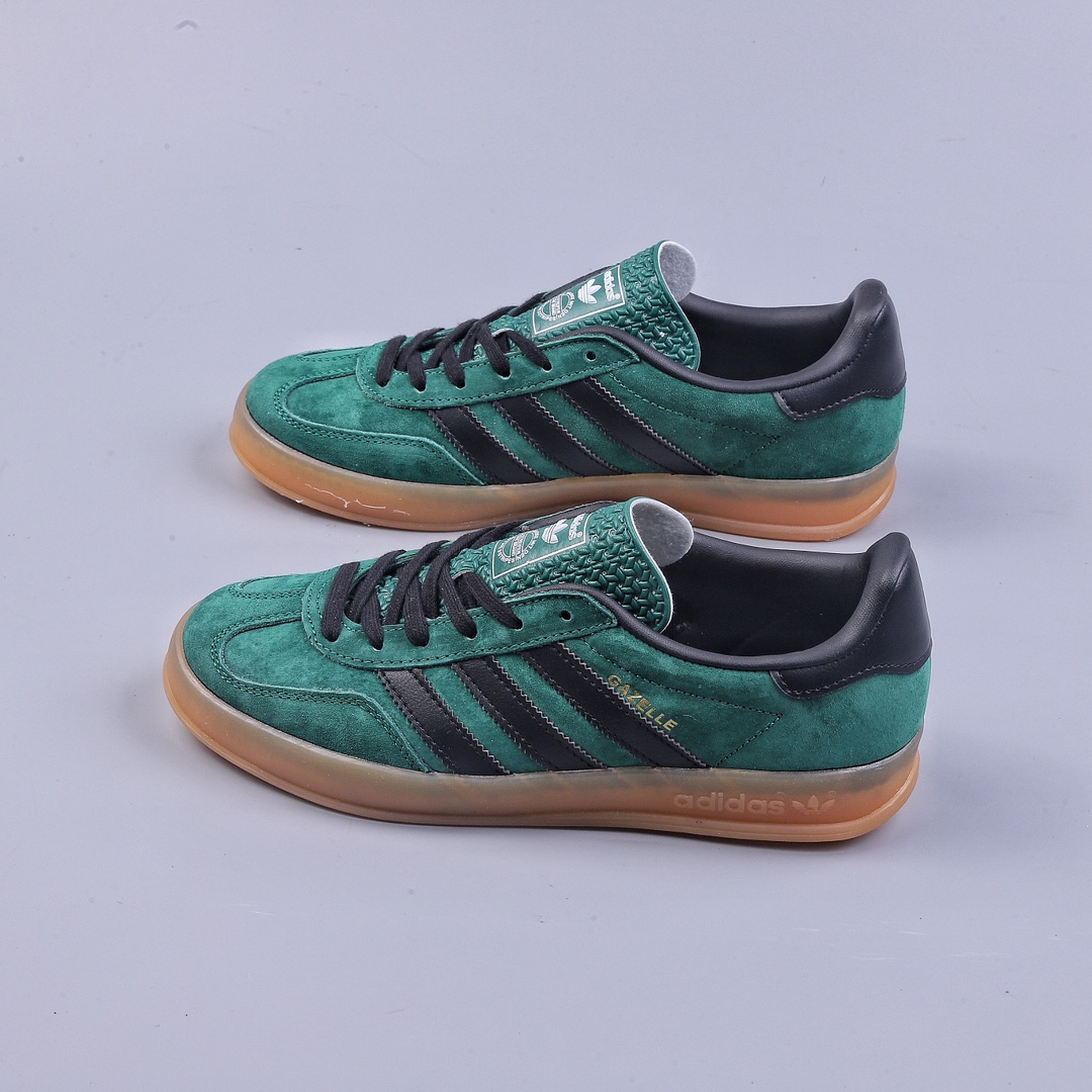 adidas originals Gazelle Indoor Green and Black Raw Gum Bottom IG9978