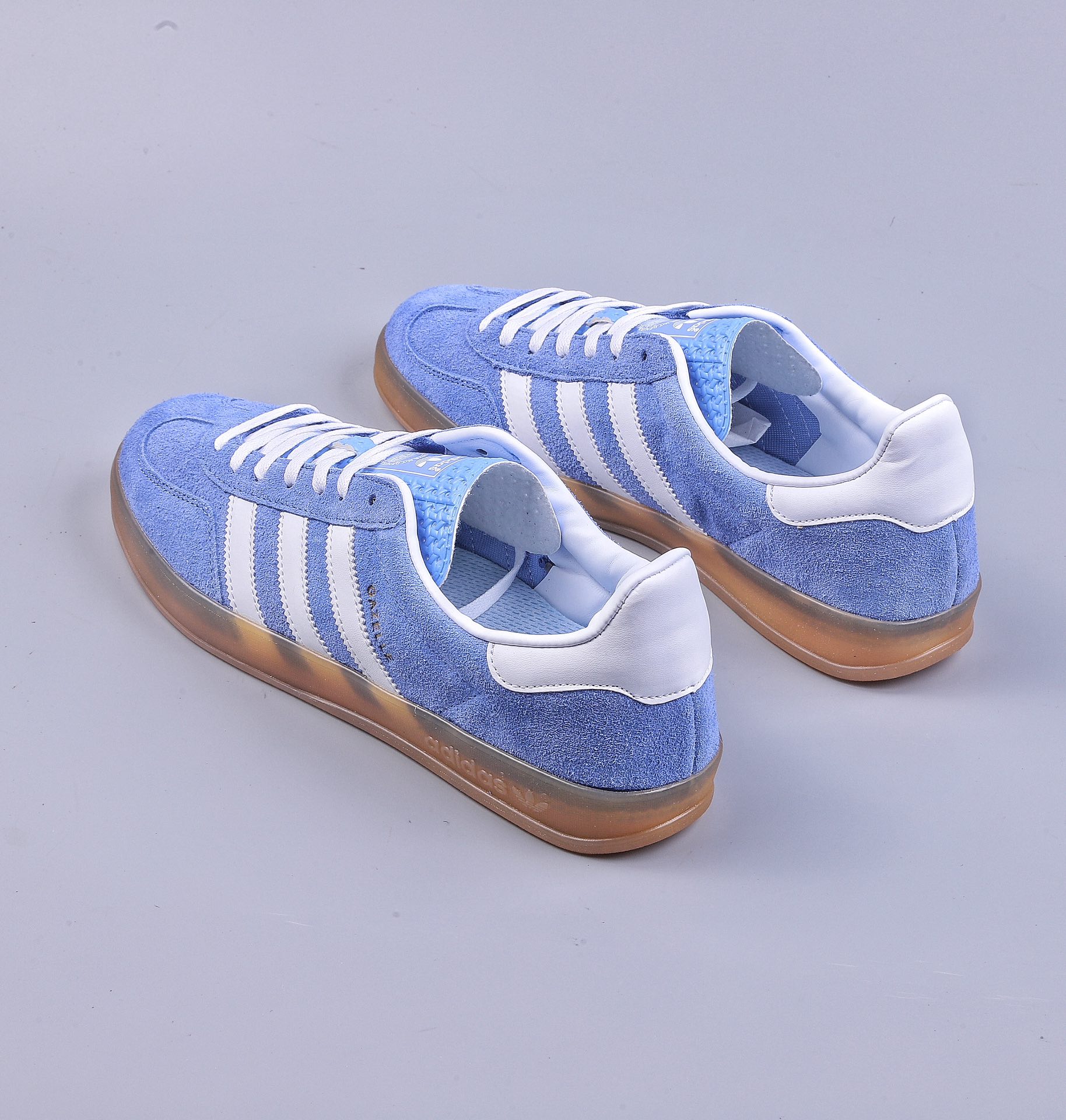 Adidas Originals Gazelle Indoor Raw Rubber White Blue HQ8717