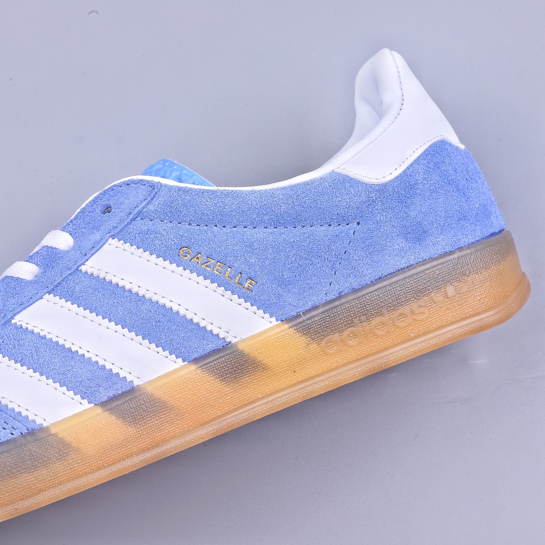 Adidas Originals Gazelle Indoor Raw Rubber White Blue HQ8717