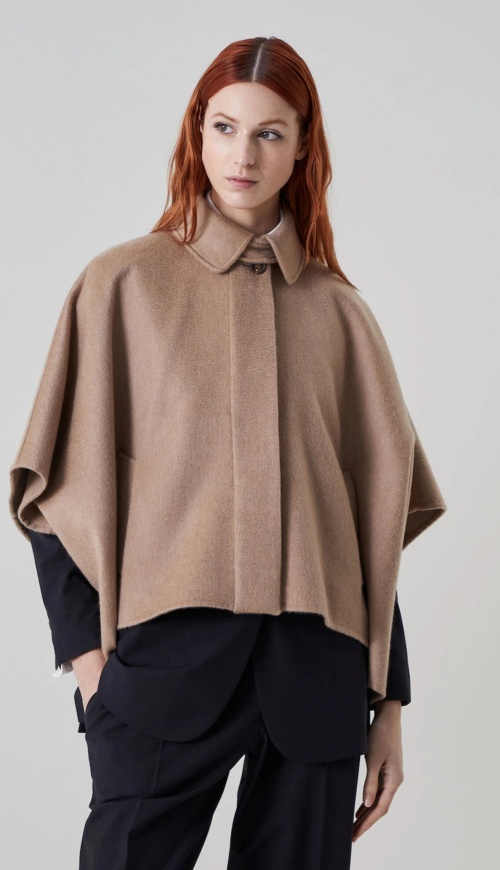Handmade Cashmere Beaver Cape, Elegant Design with Shiny Details 1 Handmade Cashmere Beaver Cape, Elegant Design with Shiny Details