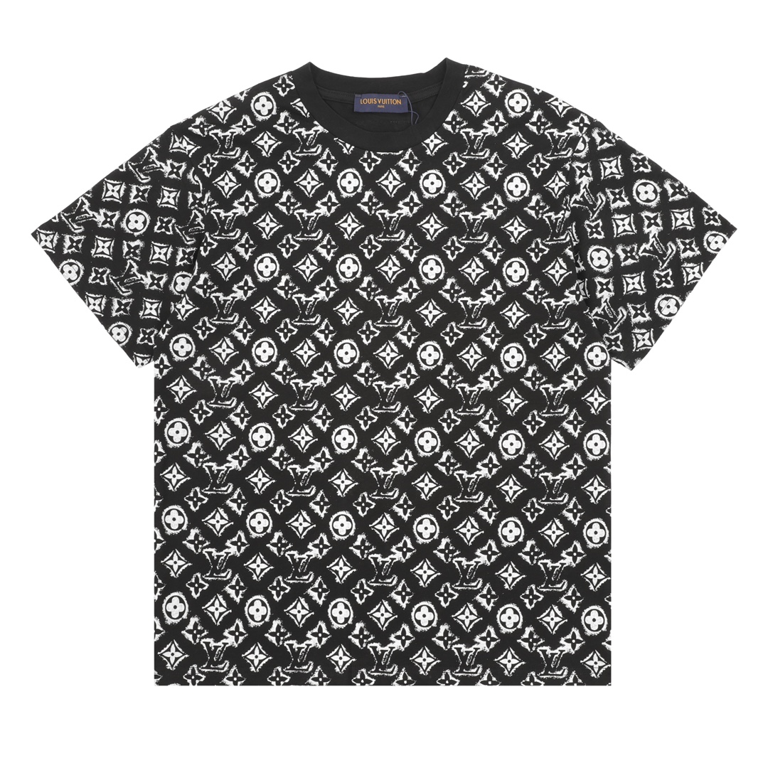 💰70
Louis Vuitton/路易威登  复古老花圆领短袖
Size：S-L