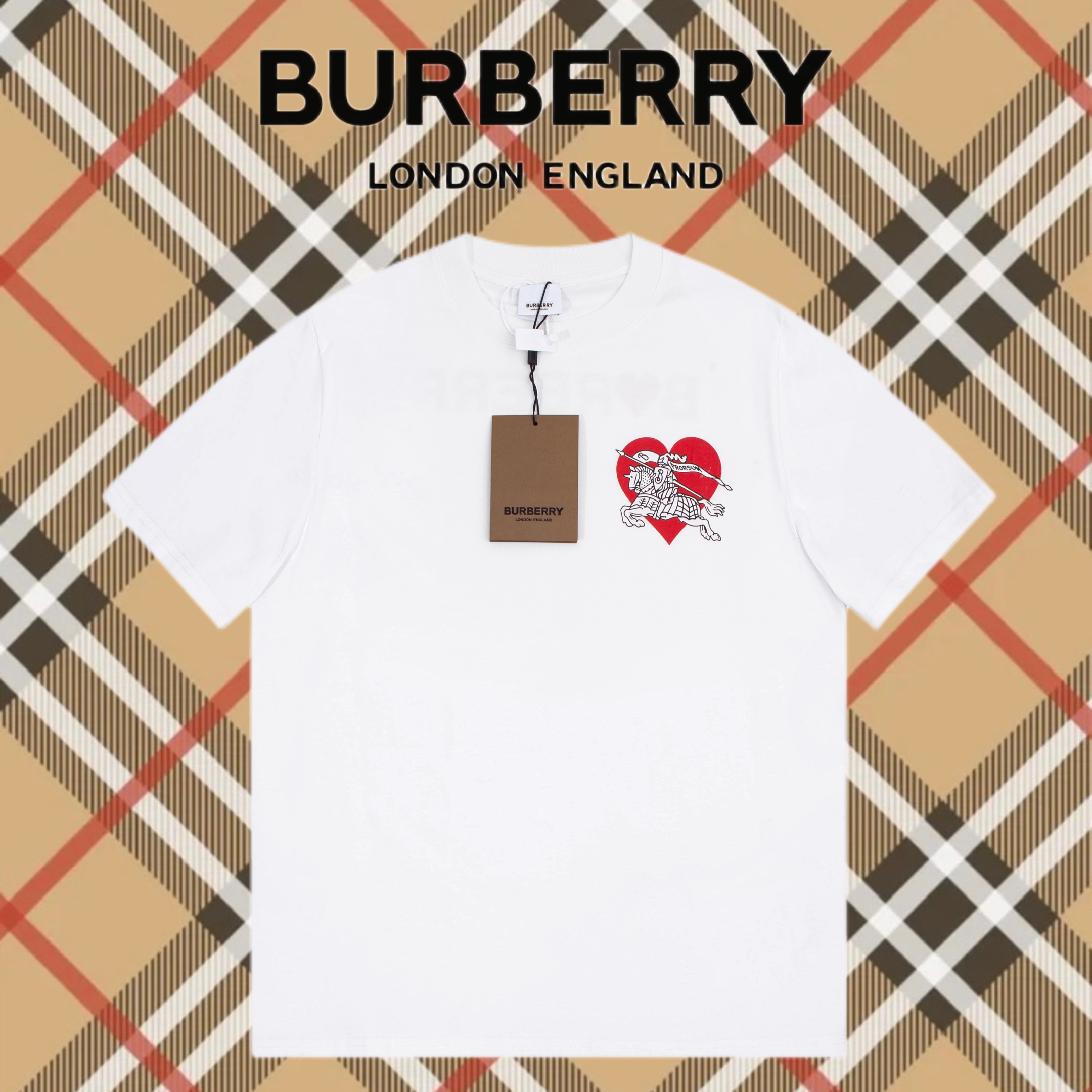 2024 REPLICA VENDITA ECONDATICHE ONLINE ONLINE
 Burberry AAA+
 Abbigliamento T-Shirt Nero Rosso Bianco Cotone Collezione Primavera/Estate Maniche corte