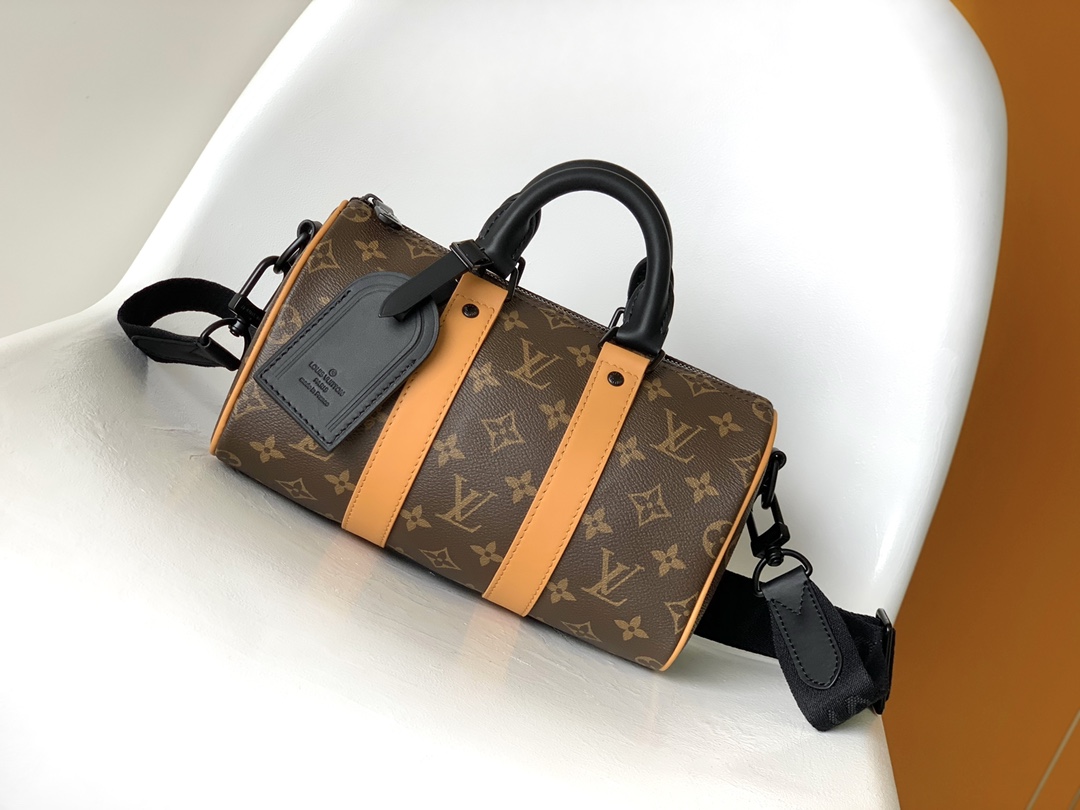 Louis Vuitton LV Keepall Bags Handbags Black Monogram Eclipse Canvas M46687