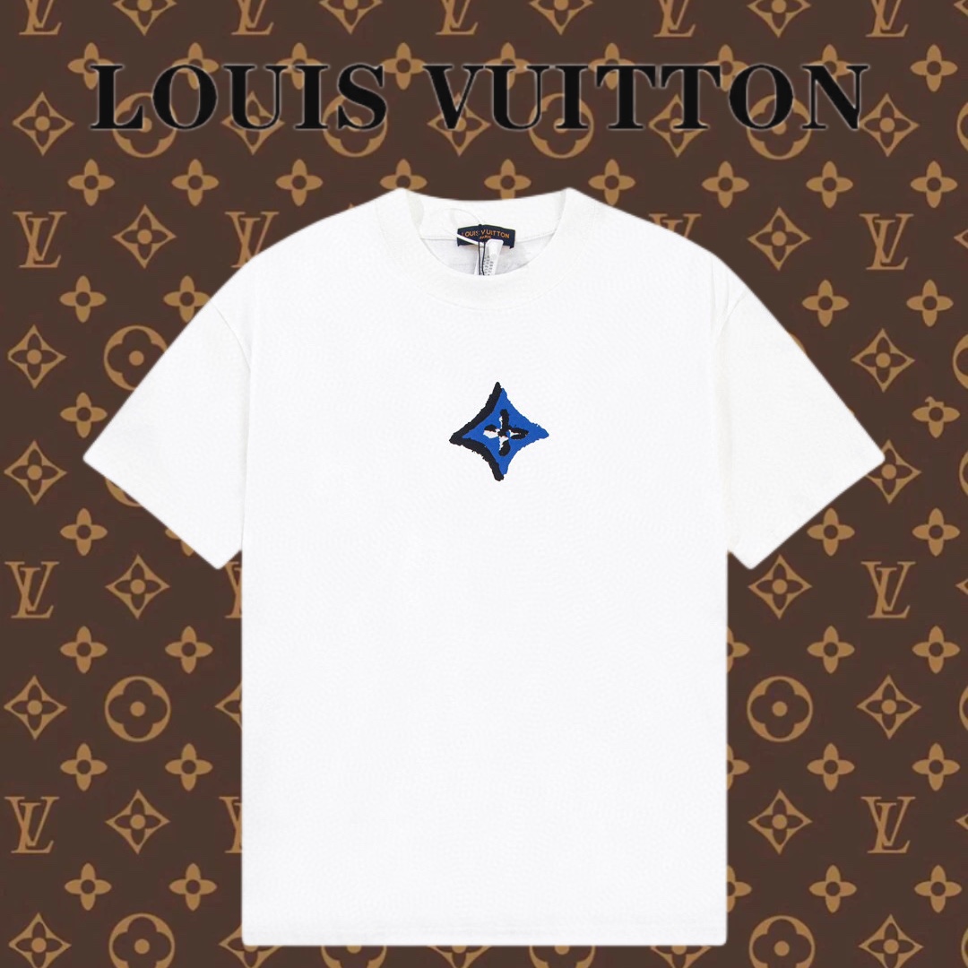 Louis Vuitton Abbigliamento T-Shirt Bianco Stampa Unisex Collezione Primavera/Estate Fashion Maniche corte