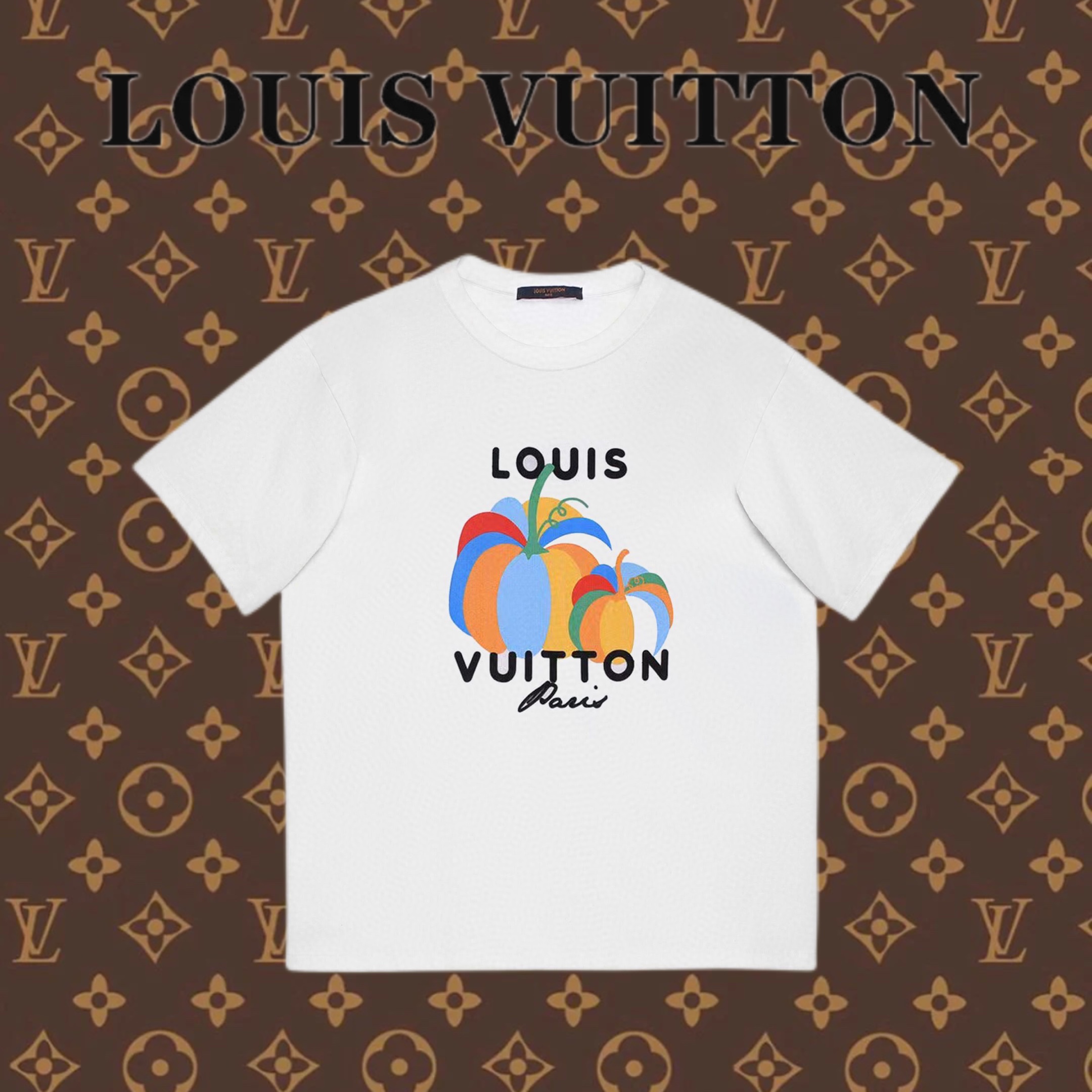 Louis Vuitton Abbigliamento T-Shirt Stampa Unisex Cotone pettinato Maniche corte