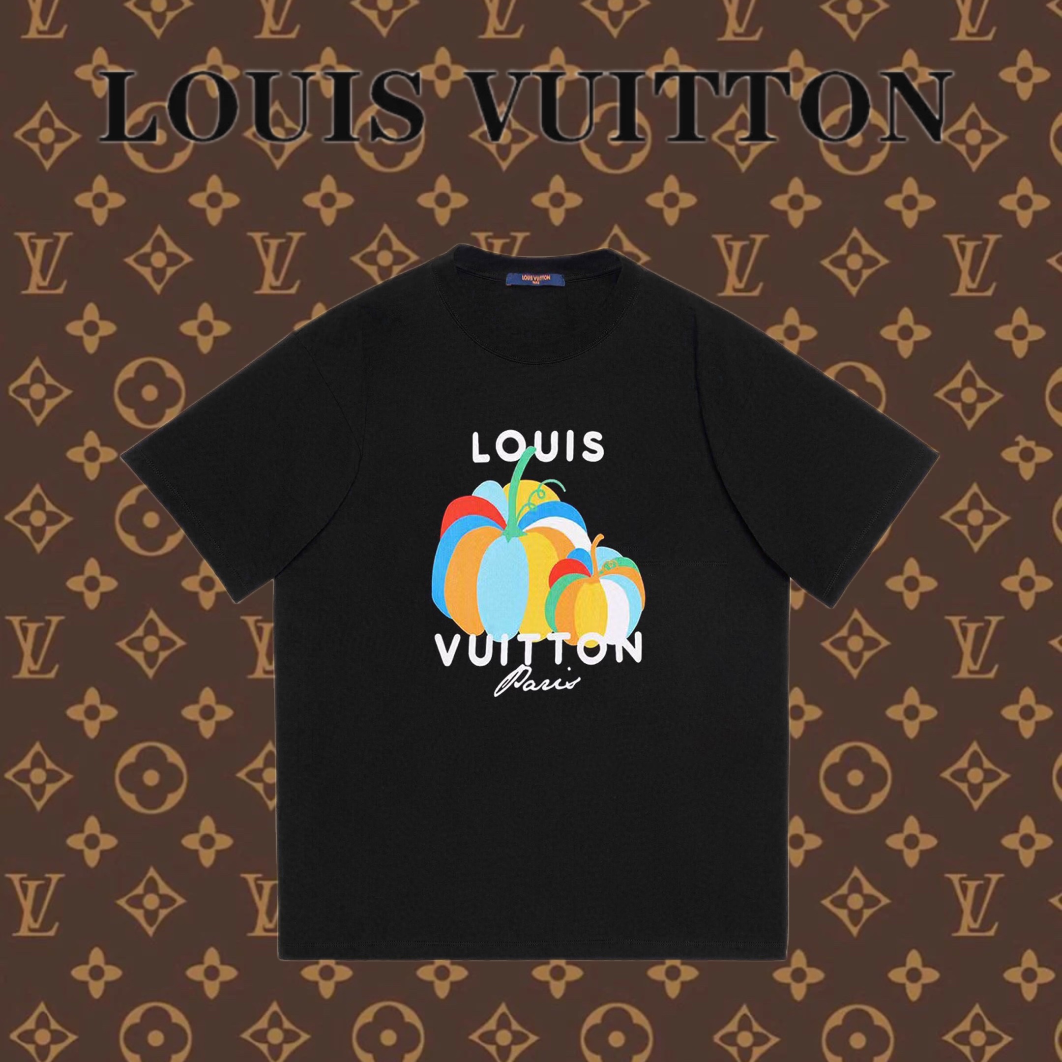 Louis Vuitton 1: 1
 Abbigliamento T-Shirt Stampa Unisex Cotone pettinato Maniche corte