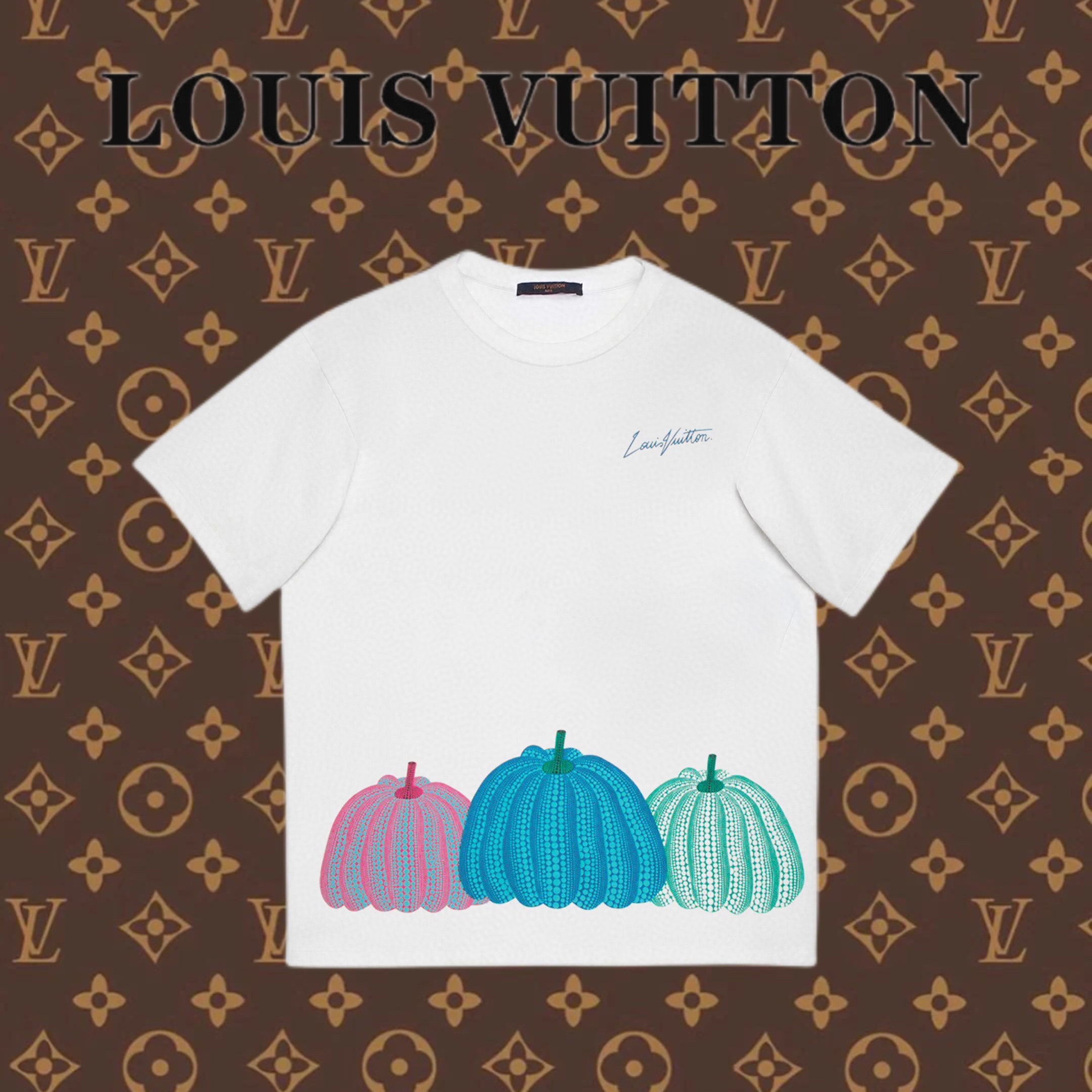 Louis Vuitton Abbigliamento T-Shirt Stampa Unisex Cotone pettinato Maniche corte