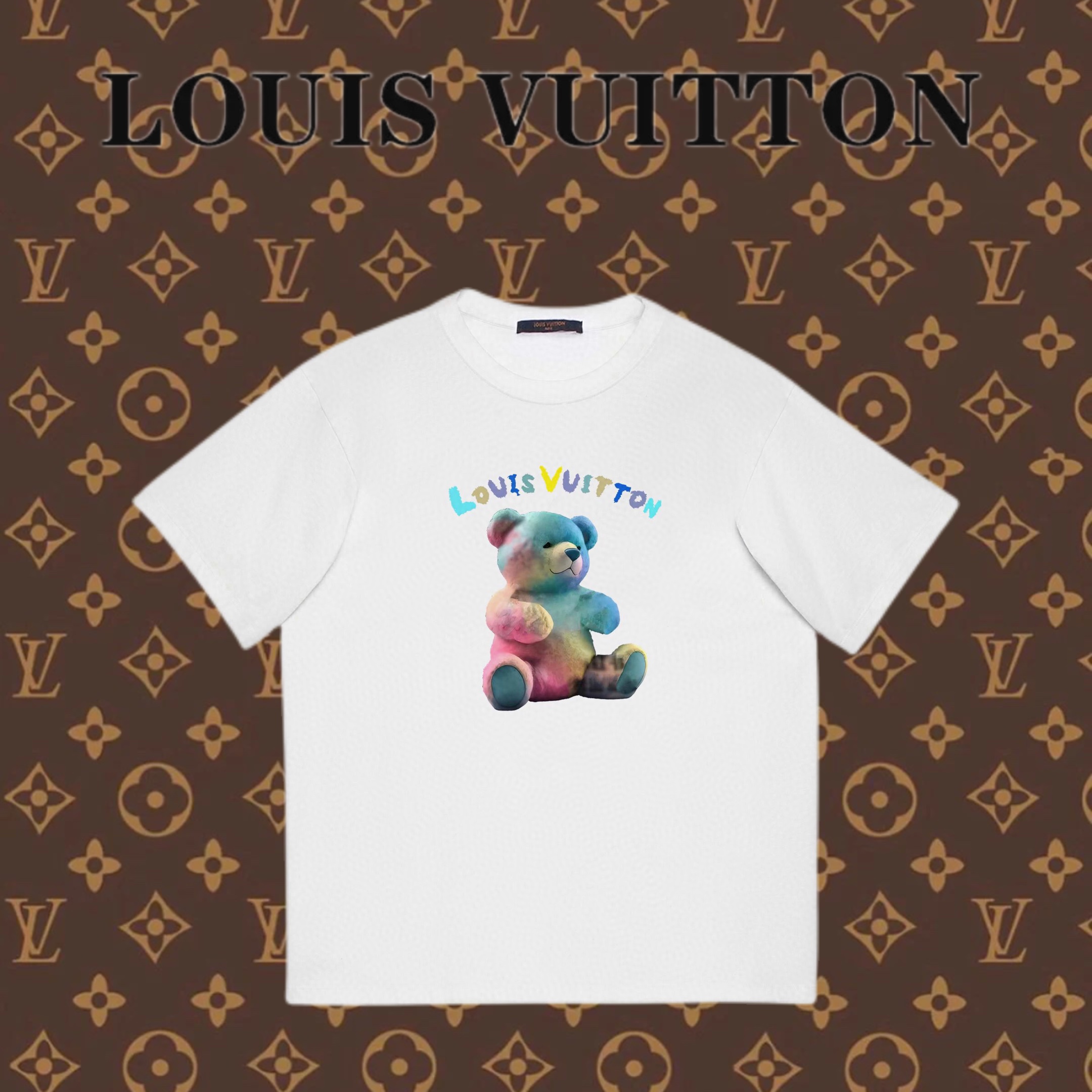 Louis Vuitton Abbigliamento T-Shirt Stampa Unisex Cotone pettinato Maniche corte