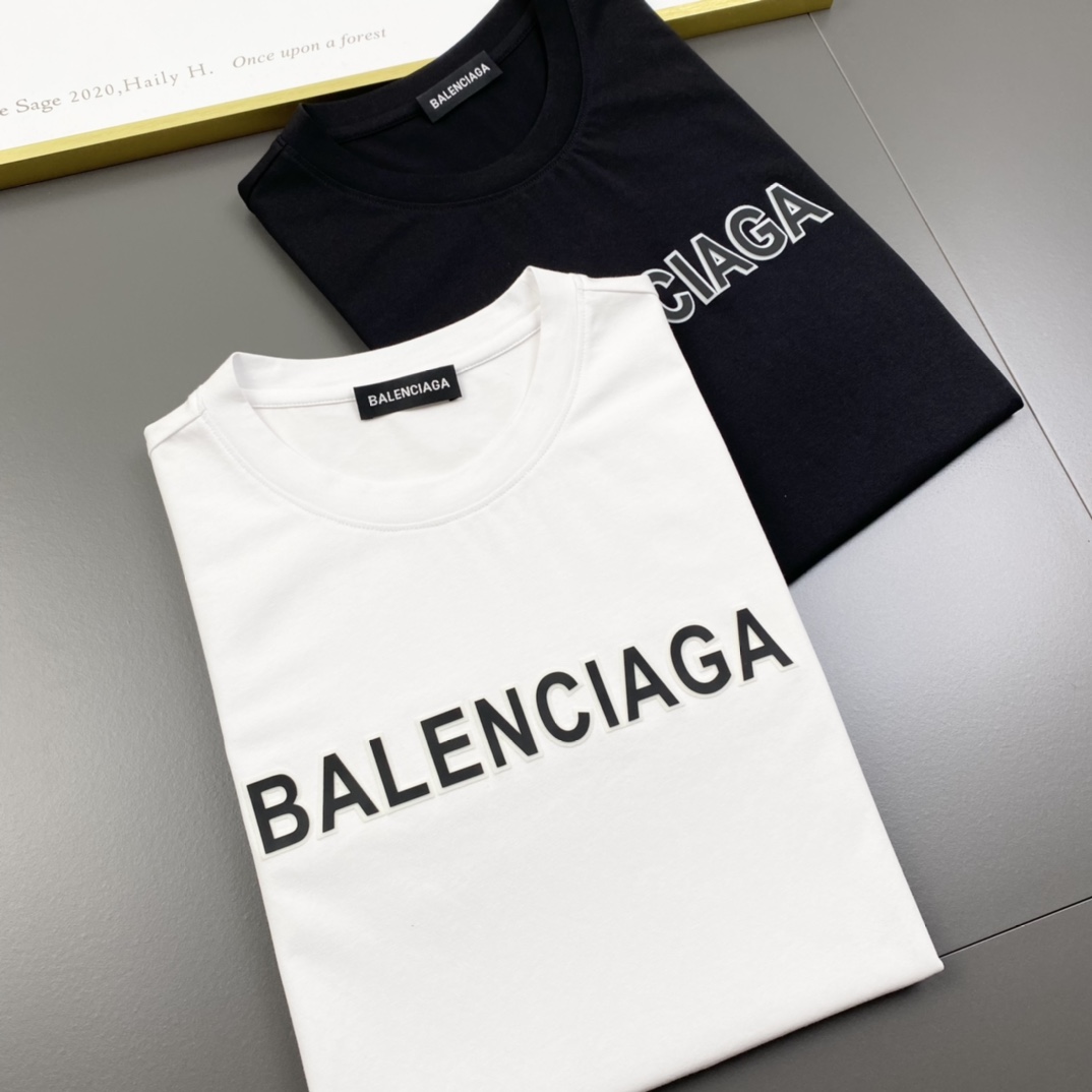 Balenciaga Kleding T-Shirt Katoen Gemerceriseerd katoen Lente/Zomercollectie Korte mouw