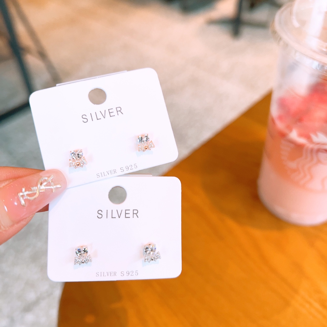 Massivsilber Ohrringe Sanft Geständnis Silber