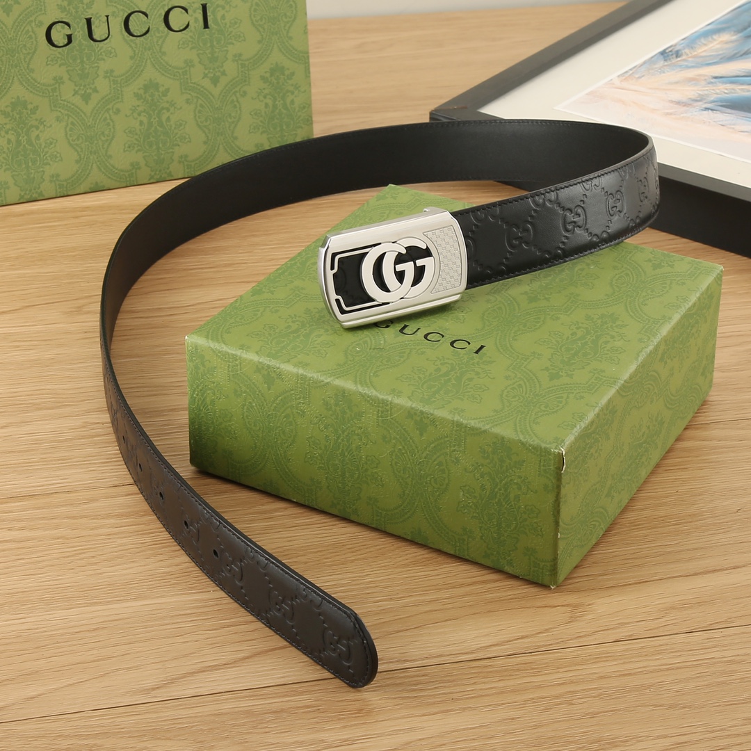 Gucci古奇3.8宽精品不锈钢钢扣