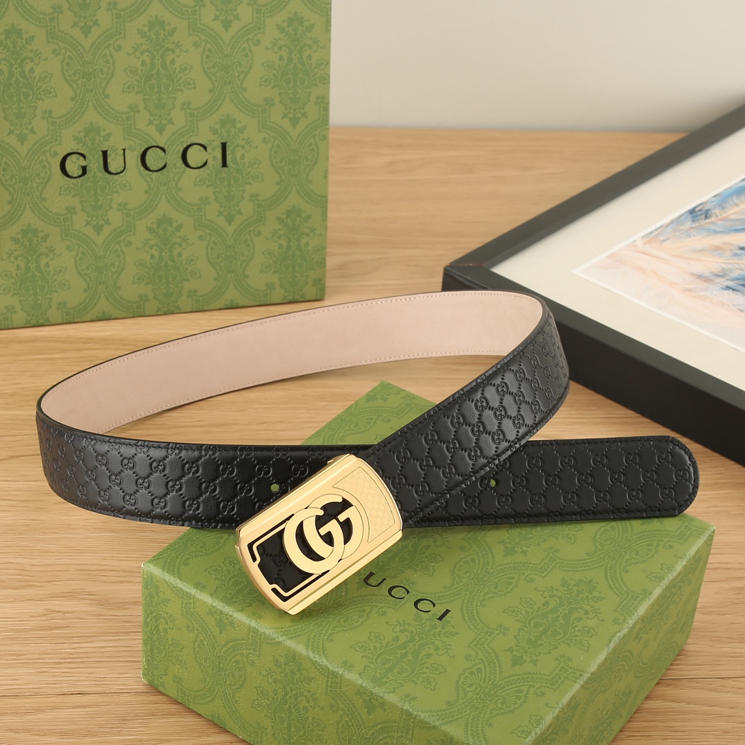 Gucci古奇3.8宽精品不锈钢钢扣