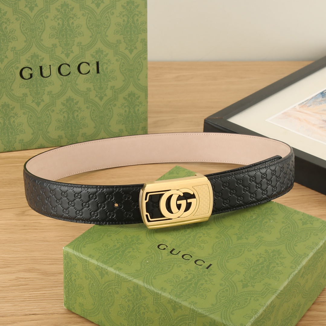 Gucci古奇3.8宽精品不锈钢钢扣