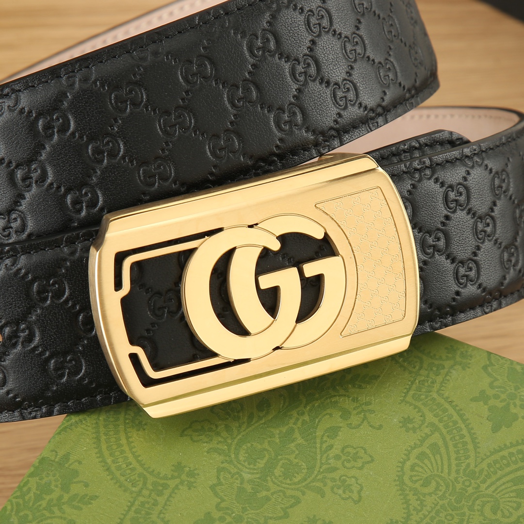 Gucci古奇3.8宽精品不锈钢钢扣