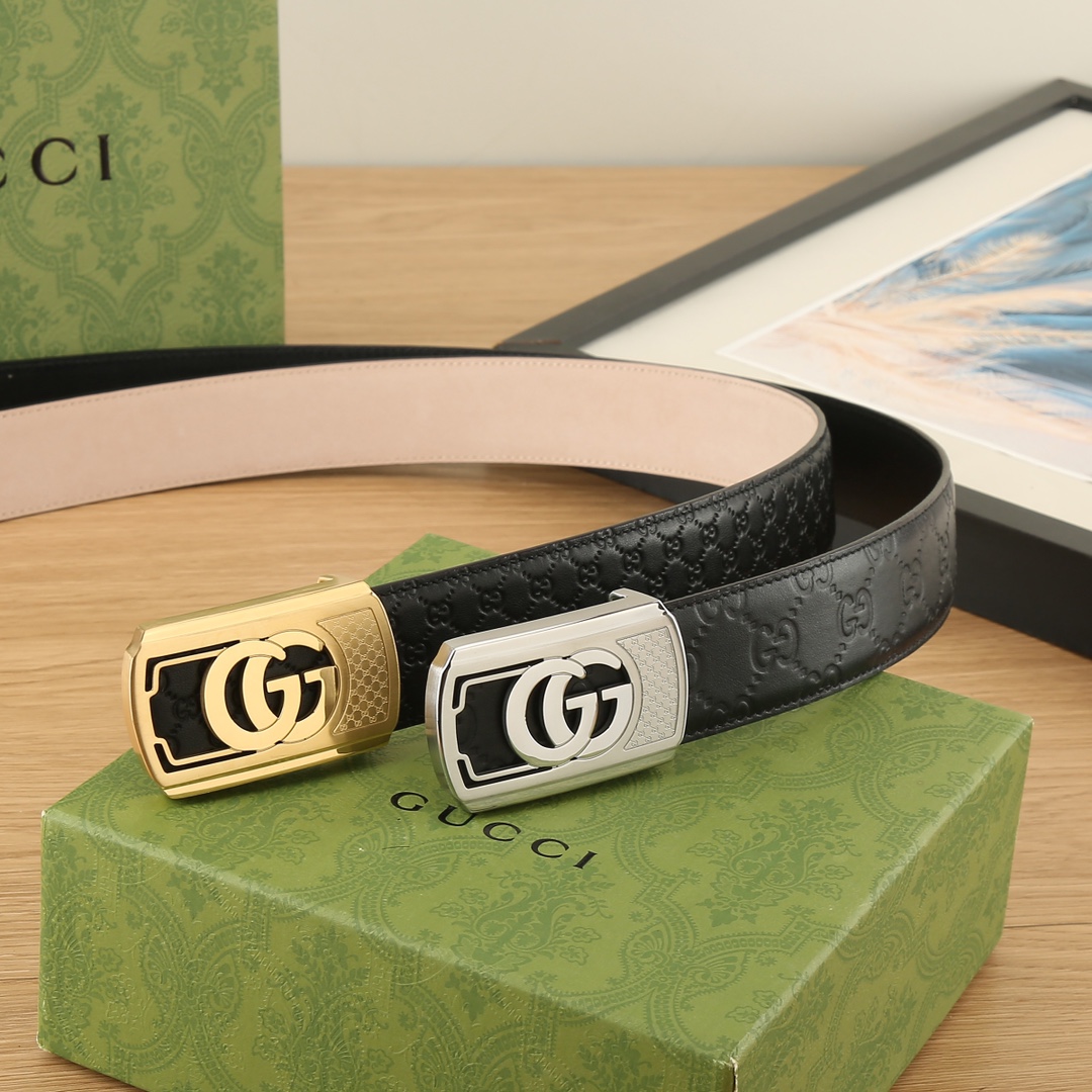 Gucci古奇3.8宽精品不锈钢钢扣