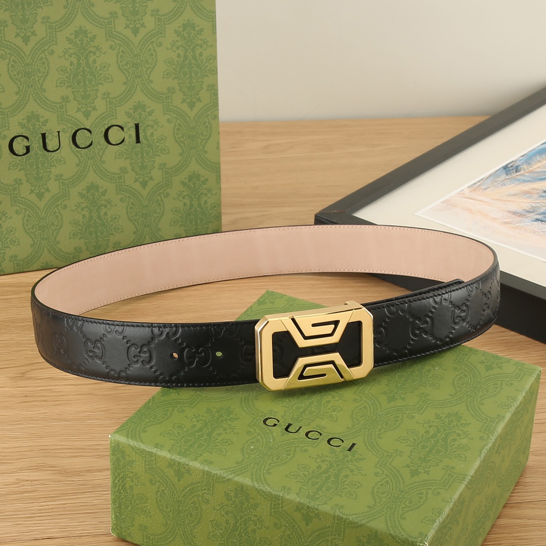 Gucci古奇3.8宽精品不锈钢钢扣