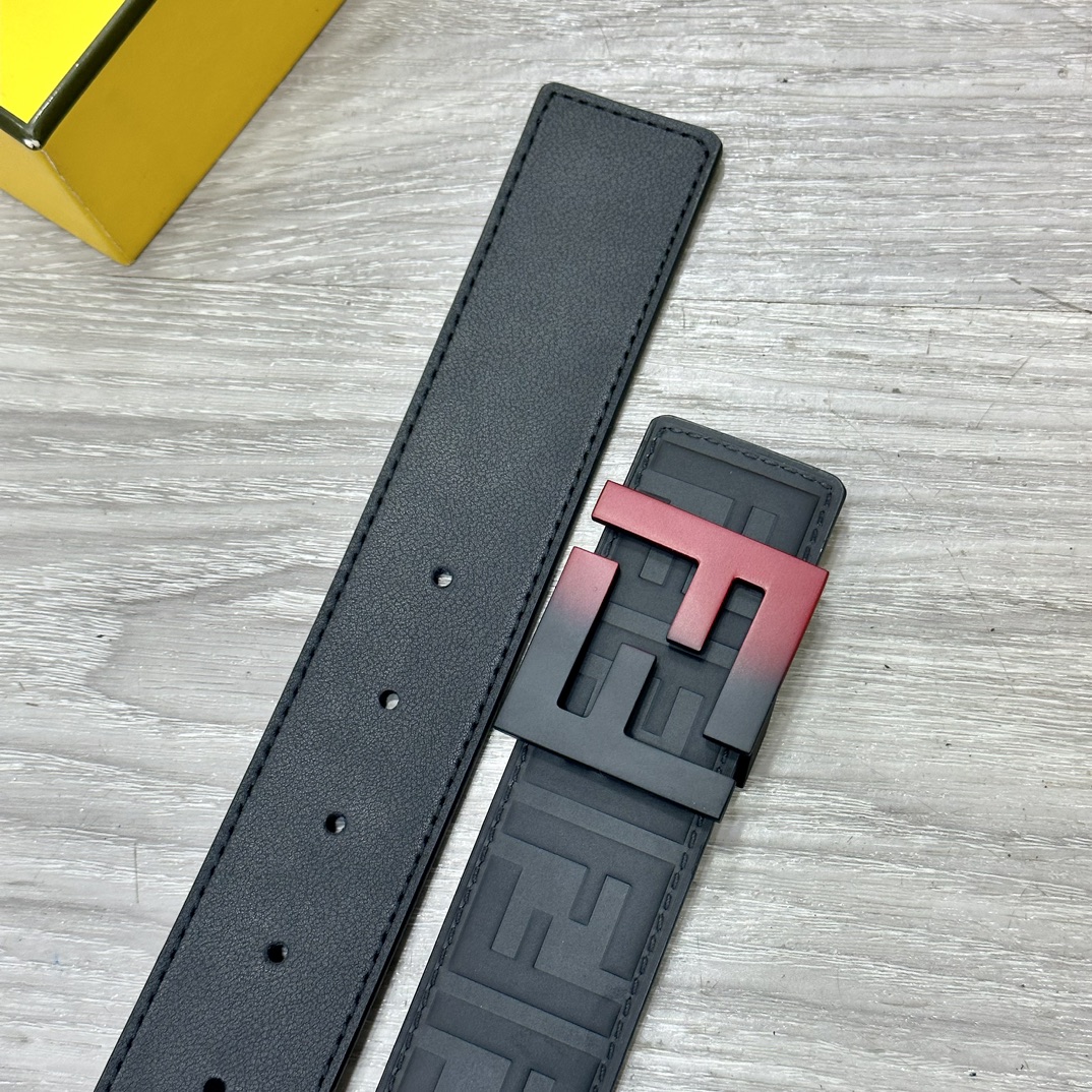 FENDl芬迪宽40MM双面原版小牛