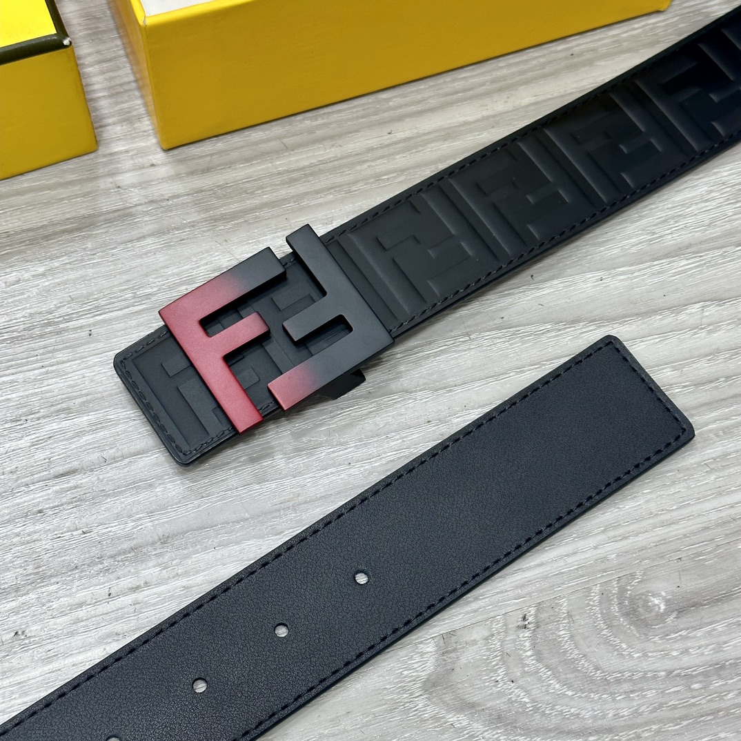 FENDl芬迪宽40MM双面原版小牛