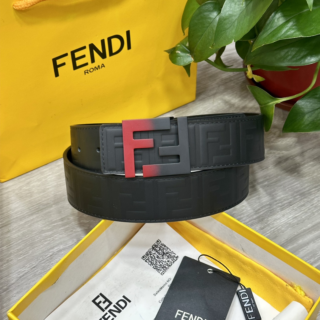 FENDl芬迪宽40MM双面原版小牛