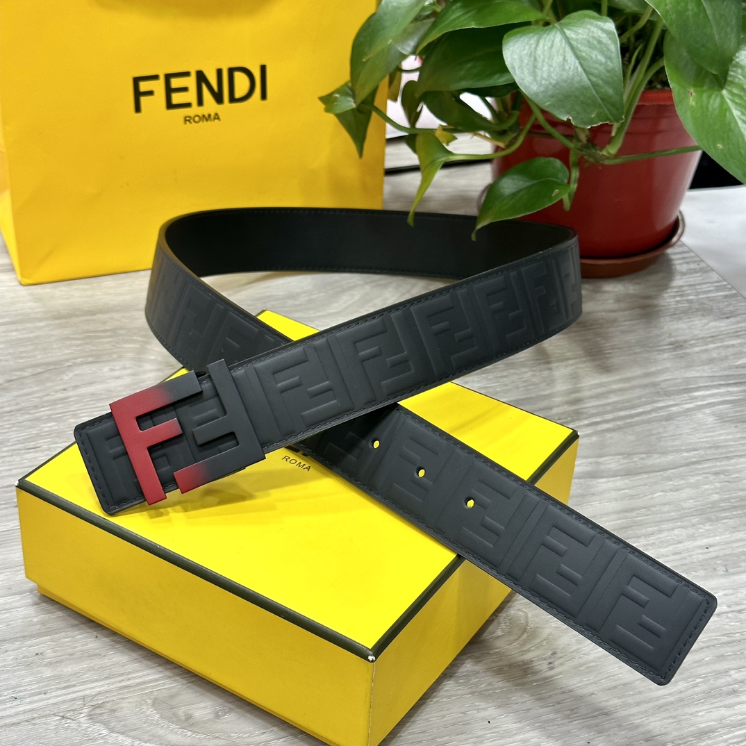 FENDl芬迪宽40MM双面原版小牛